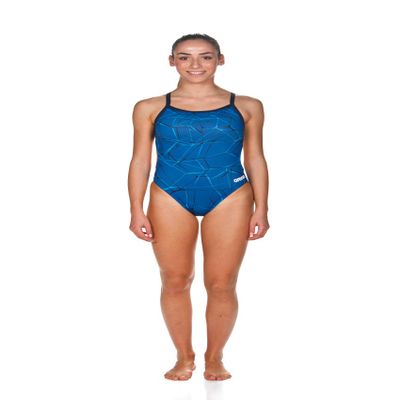 ARENA Women's Water Challenge Back MaxLife One Piece Athletic Training Swimsuit, Royal, 22