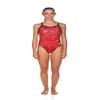 ARENA One Piece Swimsuit Women Athletic Apparel - Open Back Swimming & Training Suit - Challenge Back, Red, 24 view 1