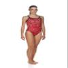 ARENA One Piece Swimsuit Women Athletic Apparel - Open Back Swimming & Training Suit - Challenge Back, Red, 24 view 2