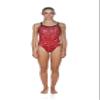 ARENA One Piece Swimsuit Women Athletic Apparel - Open Back Swimming & Training Suit - Challenge Back, Red, 24 view 4