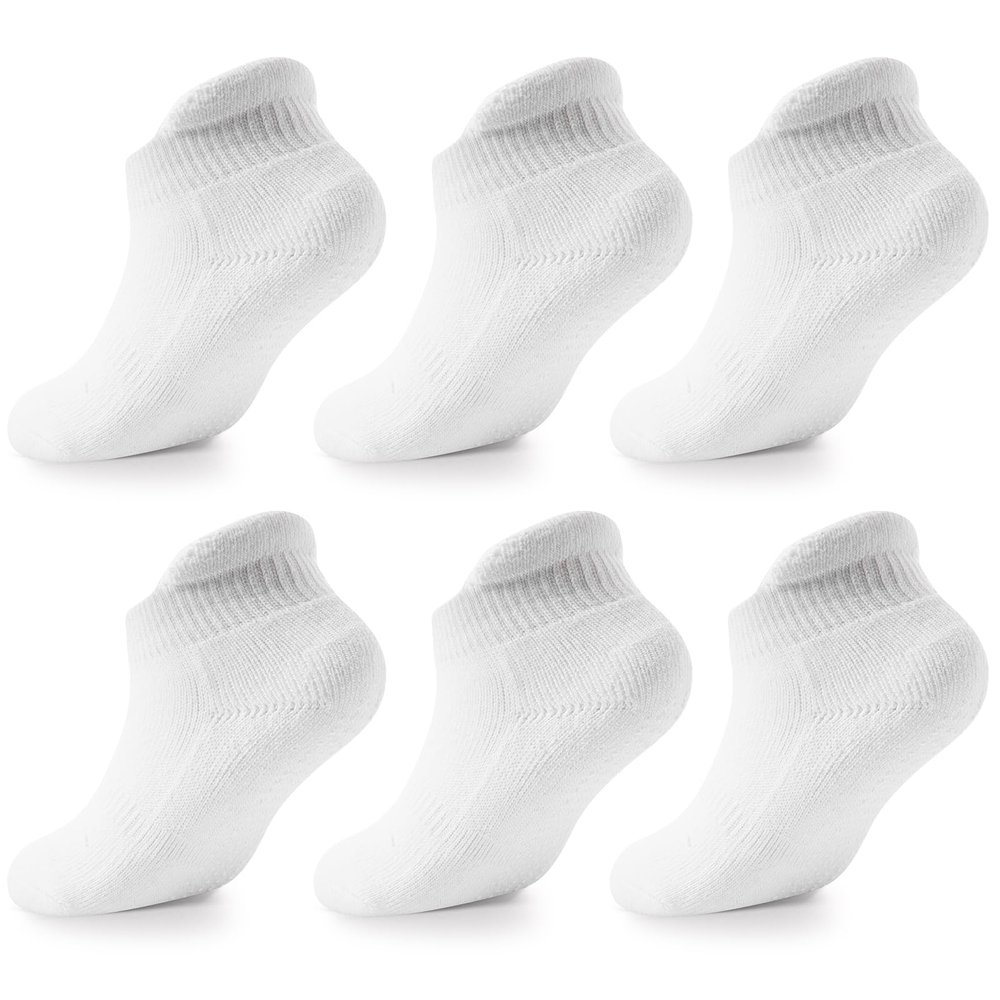 LA ACTIVE Non Slip Grip Ankle Boys and Girls Socks with Non Skid for Babies Toddlers and Kids Back to School, Ideal Gift for Mother's Day