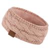 C.C Winter Fuzzy Fleece Lined Thick Knitted Headband Headwrap Earwarmer (HW-33) (Indi Pink-Confetti) view 1