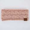 C.C Winter Fuzzy Fleece Lined Thick Knitted Headband Headwrap Earwarmer (HW-33) (Indi Pink-Confetti) view 2
