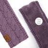 C.C Winter Fuzzy Fleece Lined Thick Knitted Headband Headwrap Earwarmer (HW-20) (Violet) view 3