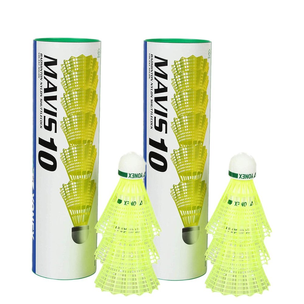 Yonex Mavis 10 Aluminum Blend Shuttlecock Combo, Set of 2 (Yellow)