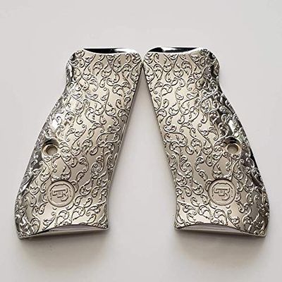 CZ 75 Compact Grips Scroll CZ 75 Compact Grips Nickel CZ Grip Screws