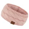 C.C Winter Fuzzy Fleece Lined Thick Knitted Headband Headwrap Earwarmer (HW-20) (Indi Pink) view 1