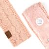 C.C Winter Fuzzy Fleece Lined Thick Knitted Headband Headwrap Earwarmer (HW-20) (Indi Pink) view 3
