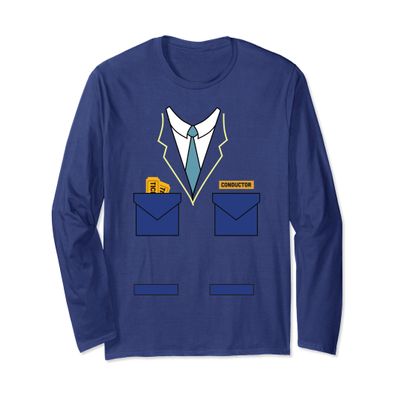 Train Conductor Costume Shirt Uniform for Halloween Party