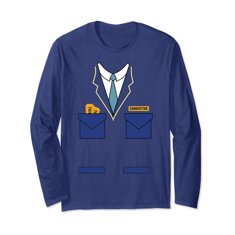 Train Conductor Costume Shirt Uniform for Halloween Party