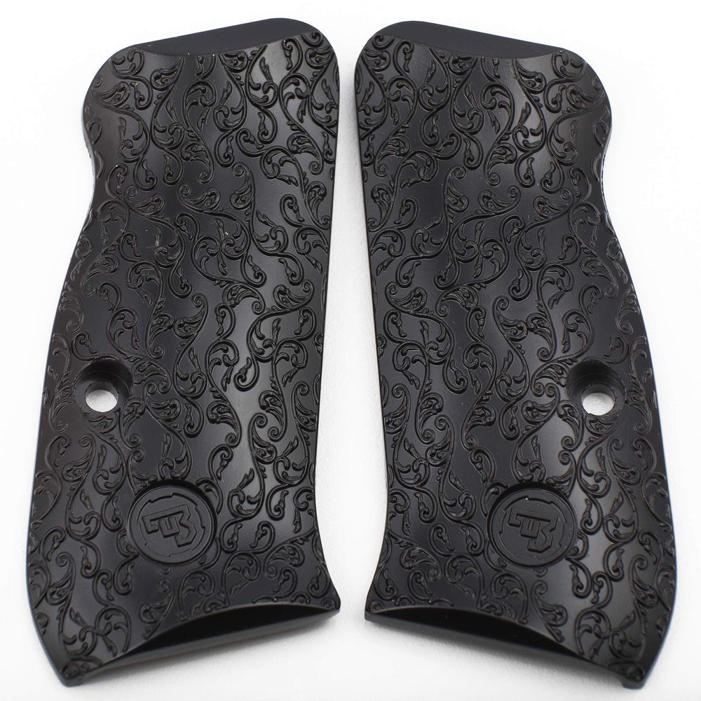 CZ 75 Compact Grips Scroll CZ 75 Compact Grips Black CZ Grip Screws