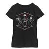 Star Wars Girl's Halloween Vader Skeleton Dance T-Shirt Black, Large view 1