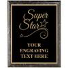 Crown Awards Corporate Appreciation Plaques - 7 x 9 Super Star Classic Black Etched Recognition Trophy Plaque Award Prime view 1