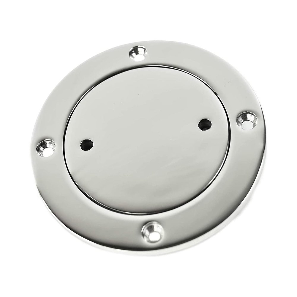 MARINE CITY 3-Inch Inspection Deck Plate with Rubber O-Ring, 316 Stainless Steel  Durable, Watertight, and Easy Installation for Boats & Yachts