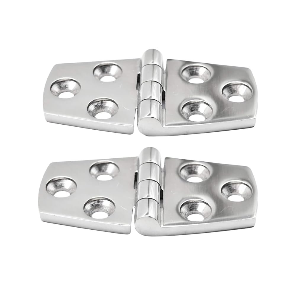 MARINE CITY 304 Grade Stainless Steel Strong and Durable Heavy Duty Corrosion Resistant Door Hinges for Boats, Yachts, Doors, Motor Boxes, RVs (1-1/2  3")