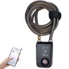NUNET Bluetooth Bike Lock, NULOCK Anti-Theft Waterproof 71in Steel Cable, Keyless APP Controlled, 110db Alarm, for Bicycle, Scooter, Motorcycle, Gray view 1