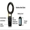 NUNET Bluetooth Bike Lock, NULOCK Anti-Theft Waterproof 71in Steel Cable, Keyless APP Controlled, 110db Alarm, for Bicycle, Scooter, Motorcycle, Gray view 3