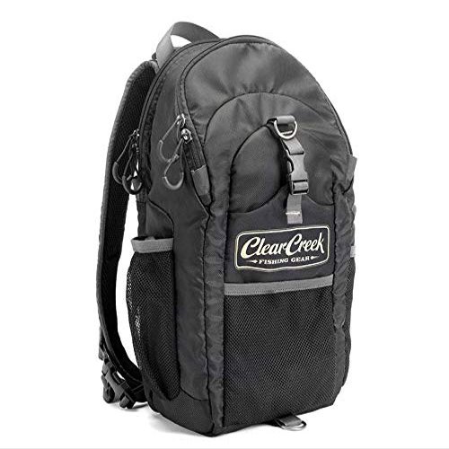 Clear Creek Sling Fishing Backpack - Multifunctional Water-Resistant Fishing Bag Single Shoulder Bag Crossbody Fishing Backpack Fishing Gear Storage Bag Hunting Backpack and Camera Bag
