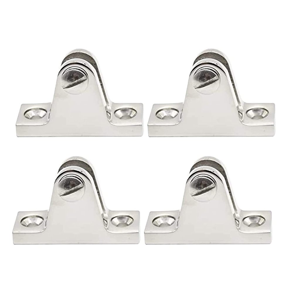 MARINE CITY Bimini Top Deck Hinges with Removable Pin, 316-Grade Stainless Steel, Boat Bimini High Fitting Hardware Side Mount, Corrosion-Resistant, for Marines, Boats, Yachts (4 Pack)