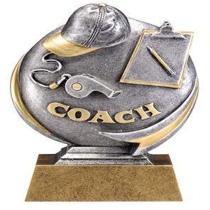 Express Medals 5 Inch Motion Xtreme Coach Trophy Award with Engraved Personalized Plate 5-Pack