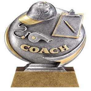 Express Medals 5 Inch Motion Xtreme Coach Trophy Award with Engraved Personalized Plate 5-Pack