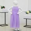 ranrann Kids Flower Girl Dress Ruffle Round Neck Chiffon Long Dress Bridesmaid Wedding Pageant Formal Event Ball Gown Lavender 8 view 3