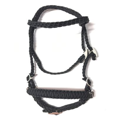 bitless bridle horse tack side pull hackamore Black headstall