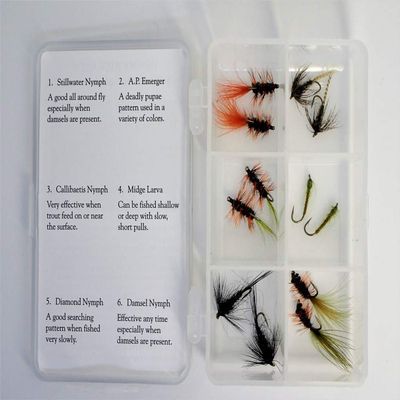 Crystal Creek Anglers Denny Rickards 12 Fly Assortment Trophy Trout & Seal Bugger Patterns (Stillwater Nymph & Stillwater)