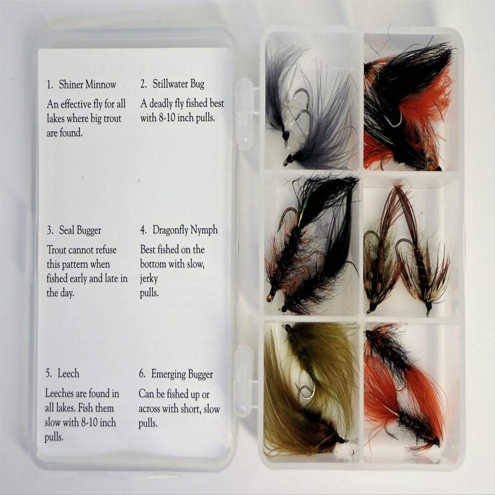Crystal Creek Anglers Denny Rickards 24 Fly Assortment Trophy Trout & Seal Bugger Patterns - (2 Pack) (Trophy Trout and Seal Bugger)