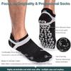 Muezna Men's Non-Slip Yoga Socks, Anti-Skid Pilates, Barre, Bikram Fitness Hospital Slipper Socks with Grips view 4