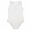 Agoky Girl's Basic Crisscross Back Gymnastic Dance Clothing Cotton Cami Ballet Performance Dancewear Sports Leotard Unitard White Bowknots 2-3 Years view 3