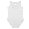 Agoky Girl's Basic Crisscross Back Gymnastic Dance Clothing Cotton Cami Ballet Performance Dancewear Sports Leotard Unitard White Bowknots 2-3 Years view 4