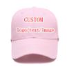 Baseball Cap Custom Personalized Text Dad Hats for Men & Women Trucker Adjustable Snapback Baseball Hat Pink view 1