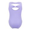 Agoky Girl's Basic Crisscross Back Gymnastic Dance Clothing Cotton Cami Ballet Performance Dancewear Sports Leotard Unitard Lavender Bowknots 2-3 Years view 2