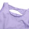 Agoky Girl's Basic Crisscross Back Gymnastic Dance Clothing Cotton Cami Ballet Performance Dancewear Sports Leotard Unitard Lavender Bowknots 2-3 Years view 3