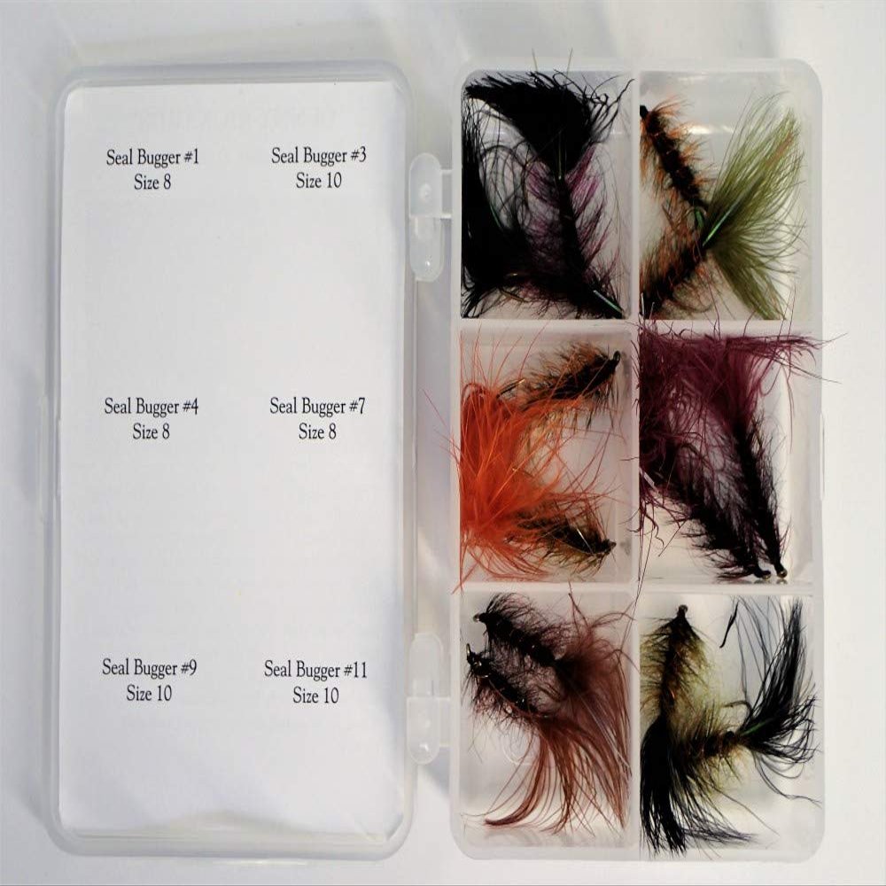 Crystal Creek Anglers Denny Rickards 24 Fly Assortment Trophy Trout & Seal Bugger Patterns - (2 Pack) (Seal Bugger and Stillwater Nymph)
