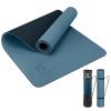 Yoga Mat Non Slip, Eco Friendly Fitness Exercise Mat with Carrying Strap,Pro Yoga Mats for Women,Workout Mats for Home, Pilates and Floor Exercises (Grey Blue/Black, Thickness-6mm) view 1