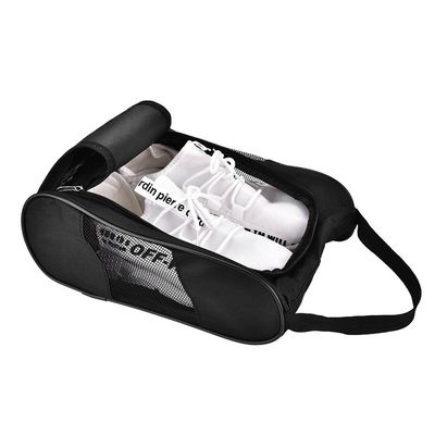 Golf Shoe Bag, Travel Shoe Bag Organizer for Men Women, Breathable Nylon with Zipper, Sport Shoes Bag for Sport Golf Tennis etc (Black)