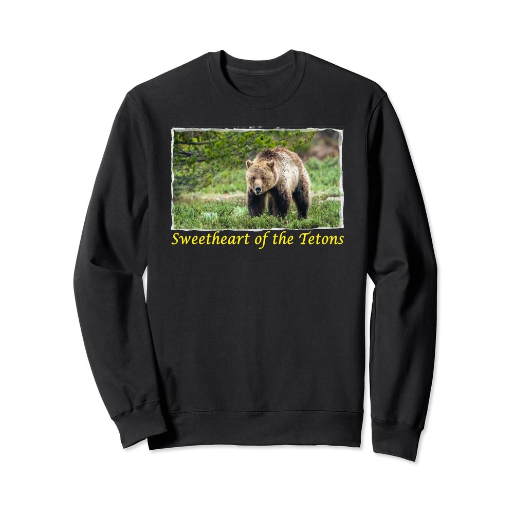Sweetheart of the Tetons Blondie grizzly bear sweatshirt