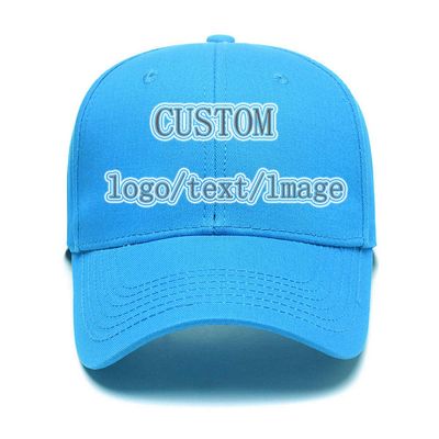 Baseball Cap Custom Personalized Text Dad Hats for Men & Women Trucker Adjustable Snapback Baseball Hat Ice Blue