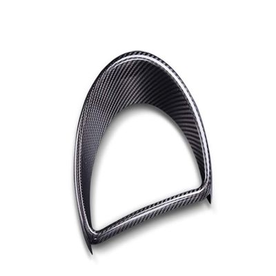 Eppar New Carbon Fiber Gauge Pod Cover Sticker for Smart fortwo 2015-2019 (1PC)