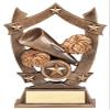 Express Medals 6.25 Inch Sport Star Cheerleader Trophy Award with Engraved Personalized Plate 5-Pack view 1