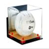 Better Display Cases Acrylic Volleyball Wall Mount Display Case with Mirror, Wood Base and Red Risers (A027-WMRRWF) view 1