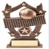 Express Medals 6.25 Inch Sport Star Volleyball Trophy Award with Engraved Personalized Plate 5-Pack view 1