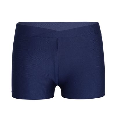 YiZYiF Kids Girls' Classics Boy Cut Soft Low Rise Gym Dance Sport Shorts Activewear Short V-Front Polyester Navy 4