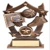 Express Medals 625 Inch Sport Star Basketball Trophy Award with Engraved Personalized Plate - (Pack of 5) view 1