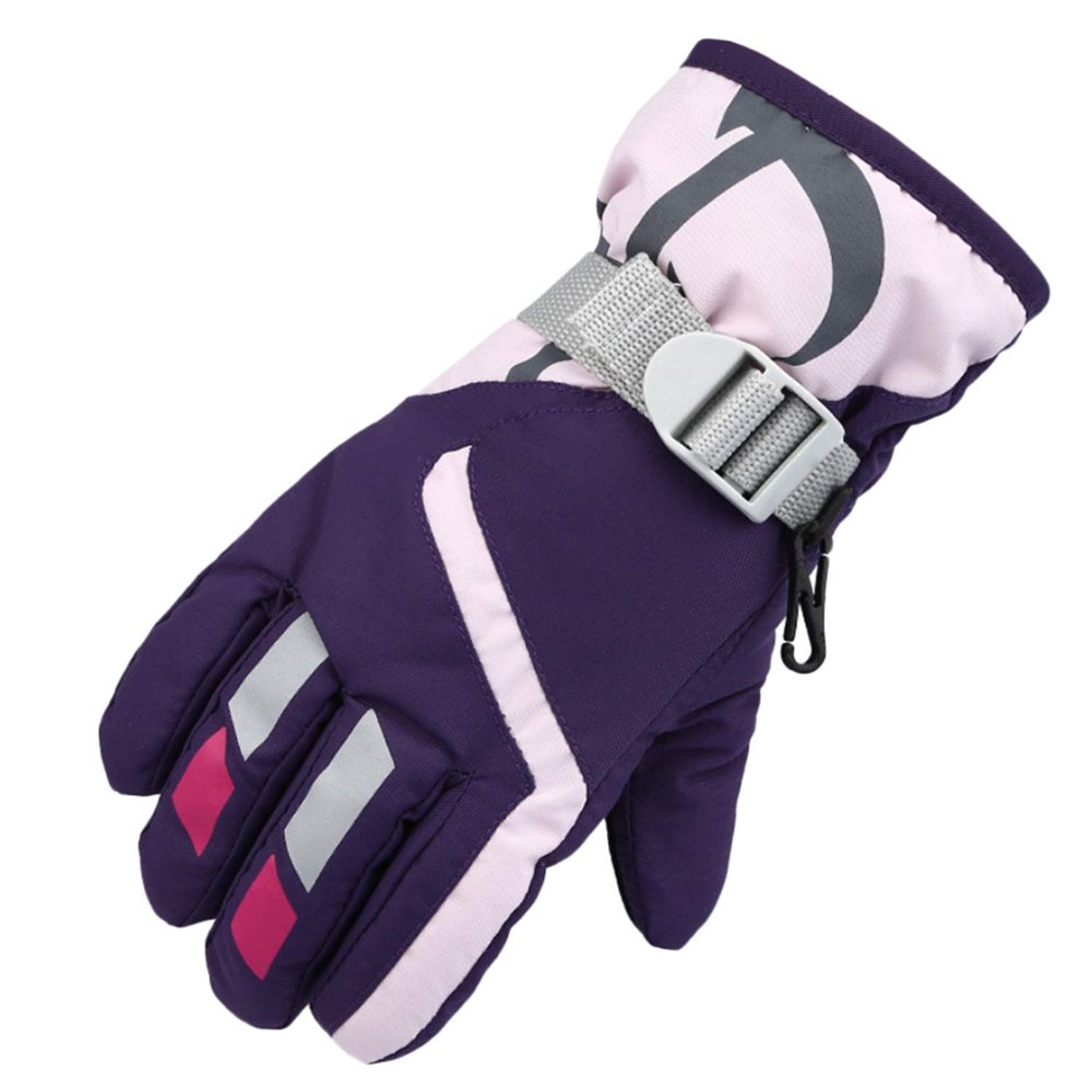 Kids Ski Gloves Winter Warm Lining Snow Cold Weather Windproof Waterproof Adjustable Gloves for Boys & Girls 2-5Years