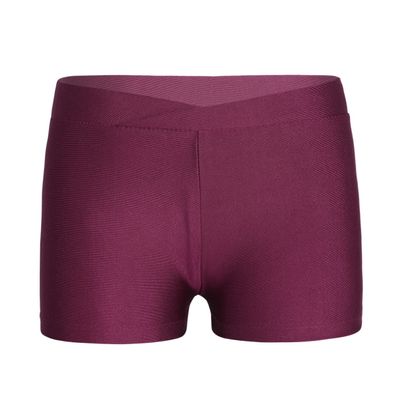 YiZYiF Kids Girls' Classics Boy Cut Soft Low Rise Gym Dance Sport Shorts Activewear Short V-Front Polyester Burgundy 6