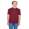 Team 365 Youth Sonic Heather Performance T-Shirt S SP MAROON HTHR view 1
