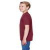 Team 365 Youth Sonic Heather Performance T-Shirt S SP MAROON HTHR view 2